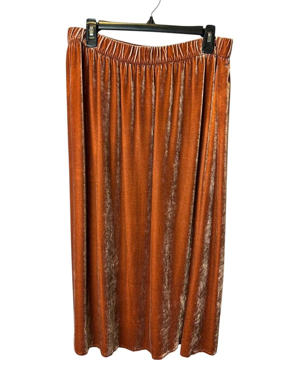 Eileen Fisher Velvet Skirt Spice Burnt Orange L